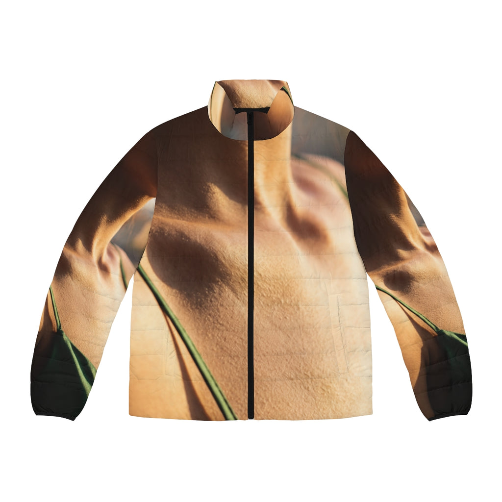 Men's Puffer Jacket - Golden Hour - Emerald Sunset Coat |...