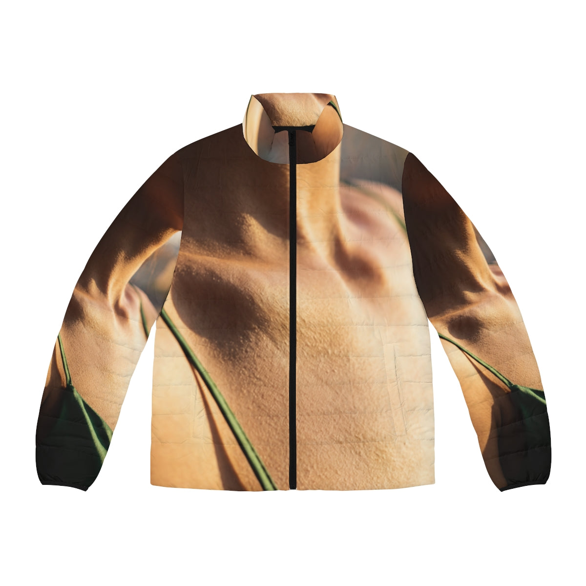 Men's Puffer Jacket - Golden Hour - Emerald Sunset Coat |...