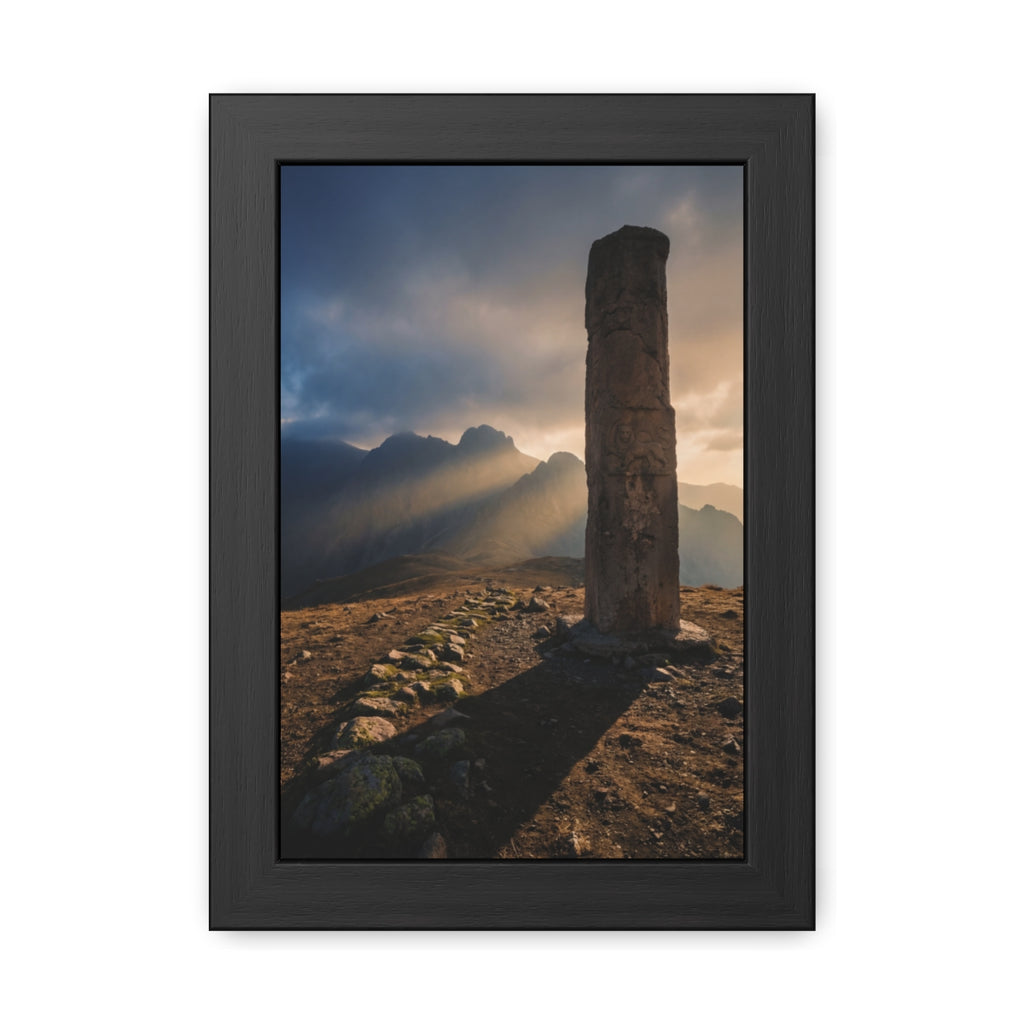Framed Poster - Ancient Lion & Sun
