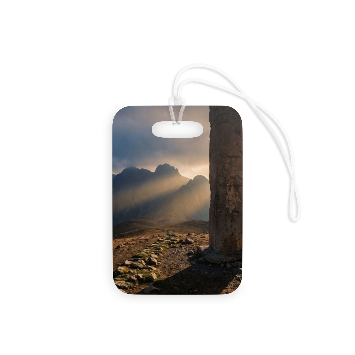 Luggage Tags - Mystic Monolith Ancient Persian Mountain Art...