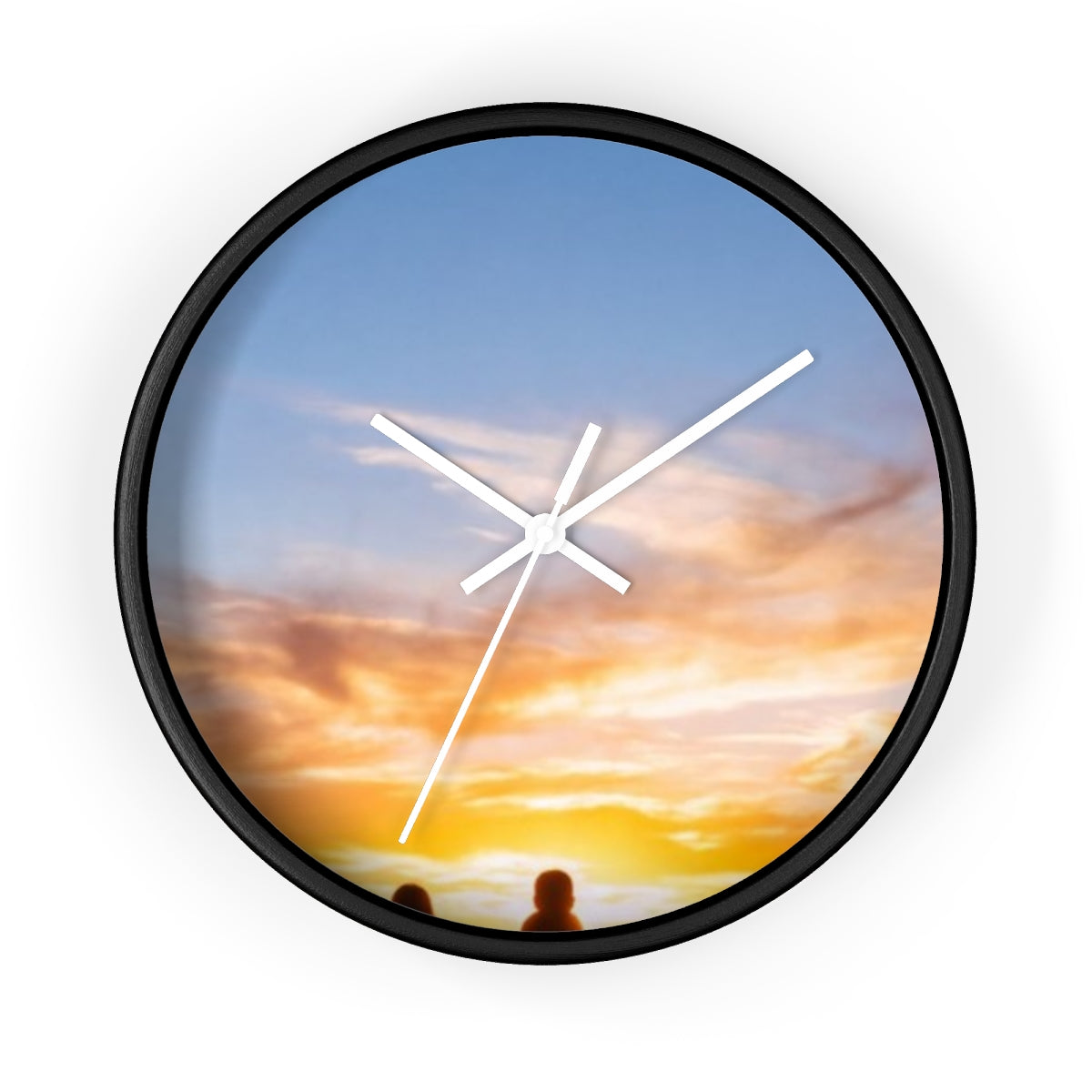 Wall Clock - Golden Hour Mountain Trail | Echovira Gallery