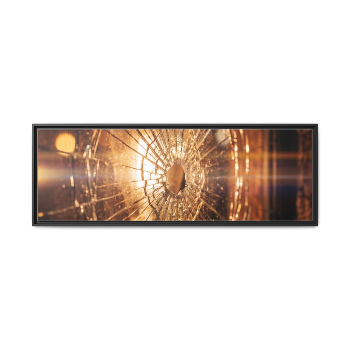 Framed Matte Canvas - Amber Glow — Black / 1.25"