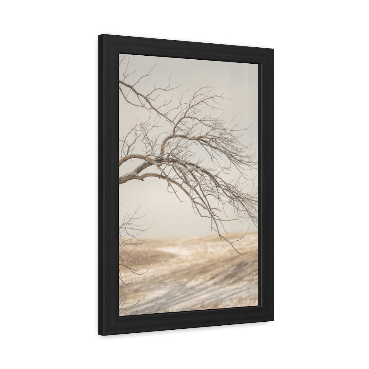Framed Poster - Minimalist Winter Tree — Portrait