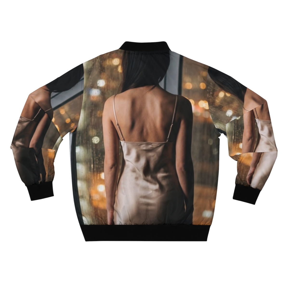 Men's Bomber Jacket - Shimmering Rainscape | Echovira...