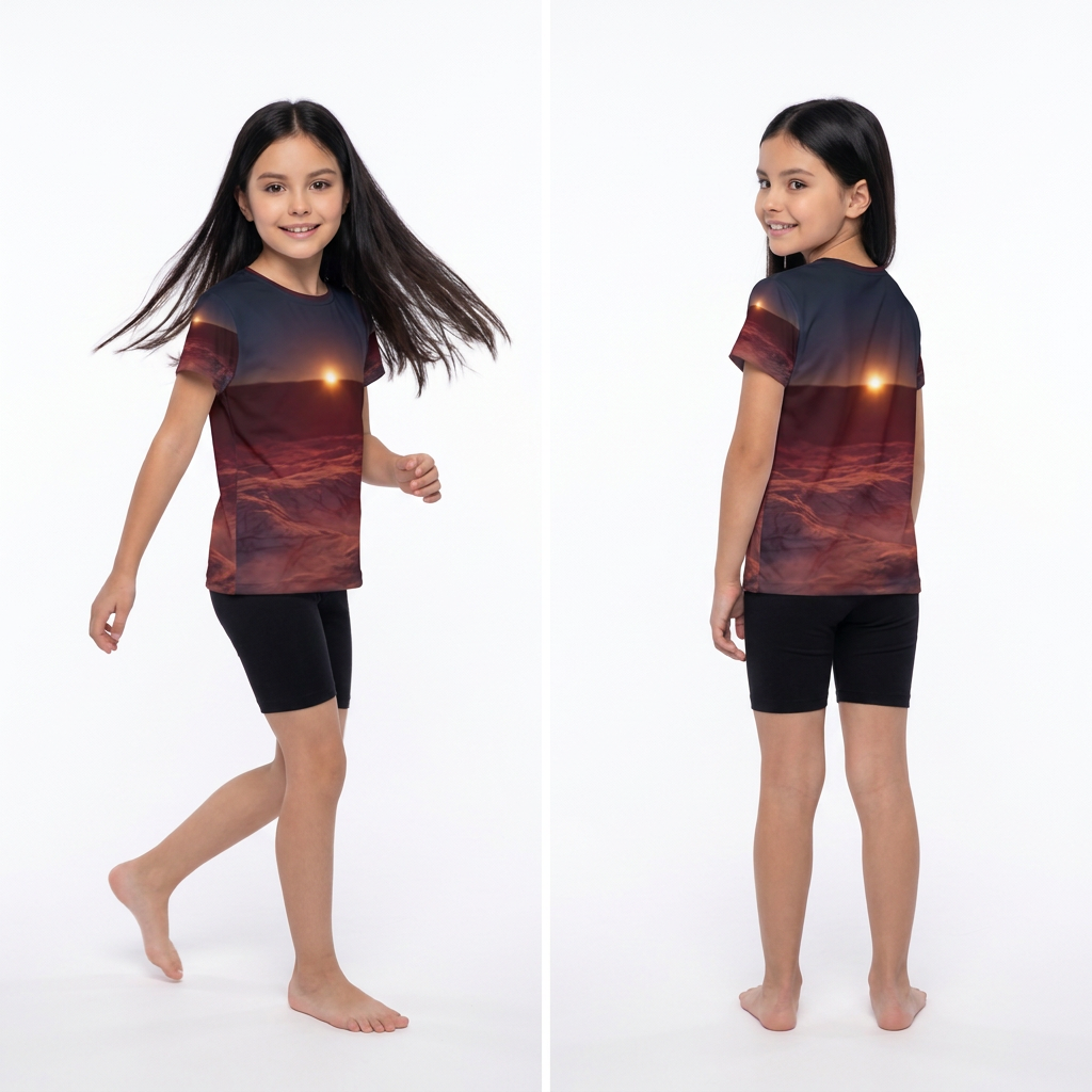 Sporttrikot Kinder Mars-Sonnenaufgang Sci-Fi