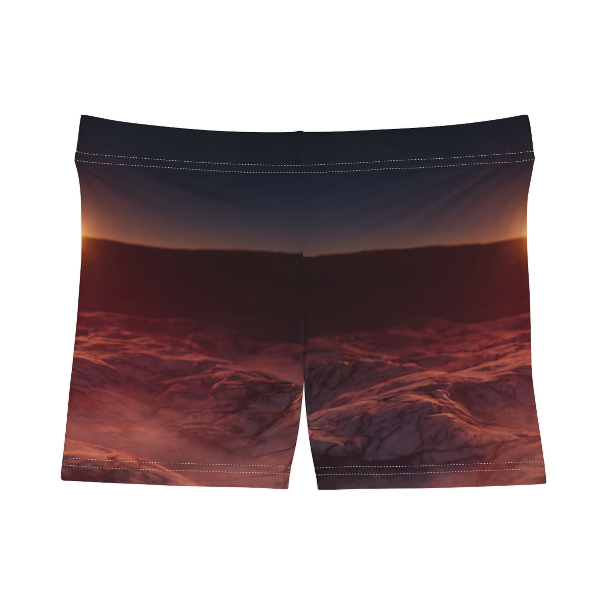 Women's Shorts - Martian Dawn Horizon | Echovira Gallery