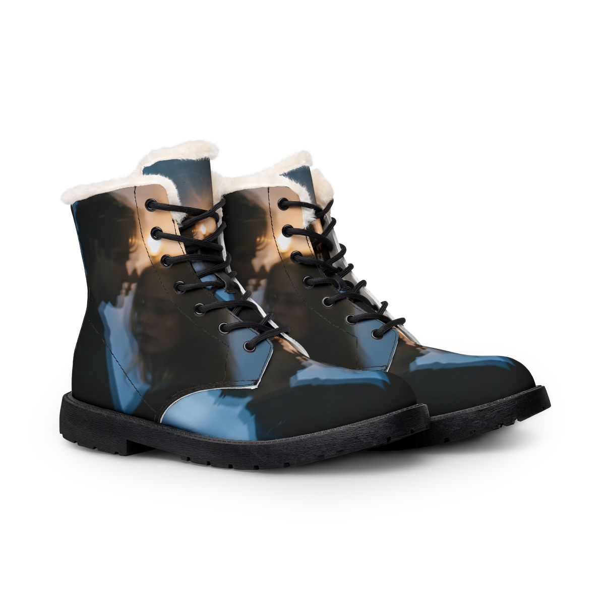 Midnight Reflections Women's Boots - Moody Leather Boots |...