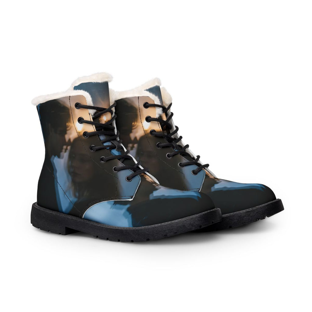 Midnight Reflections Men's Boots - Cinematic Leather Boots |...