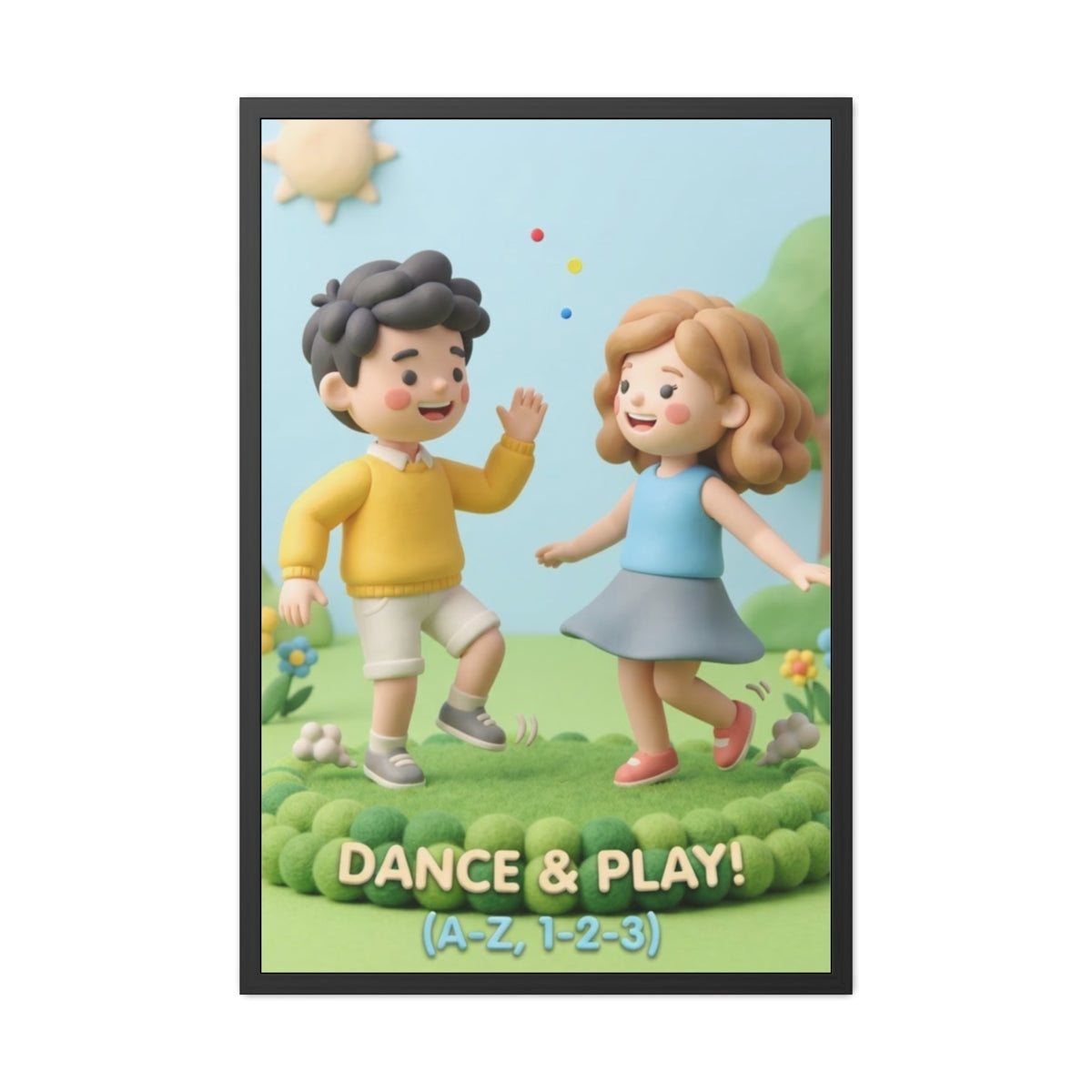 Framed Poster - Joyful Meadow Friends — Portrait (8×12... |...