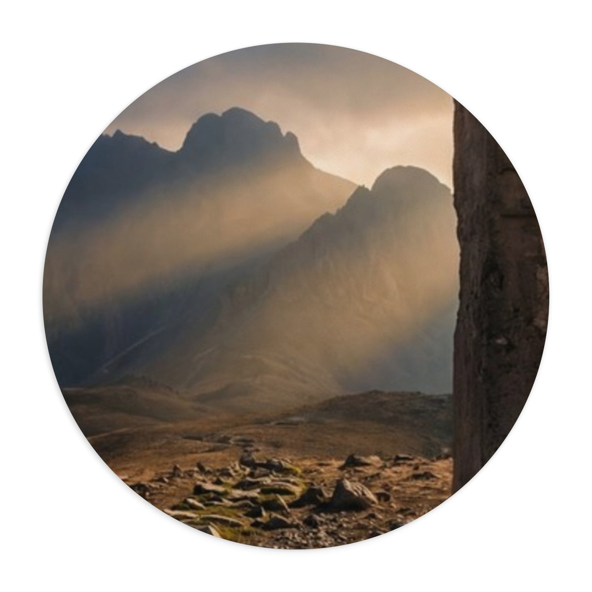 Mouse Pad - Mystic Monolith Ancient Persian Mountain Art |...