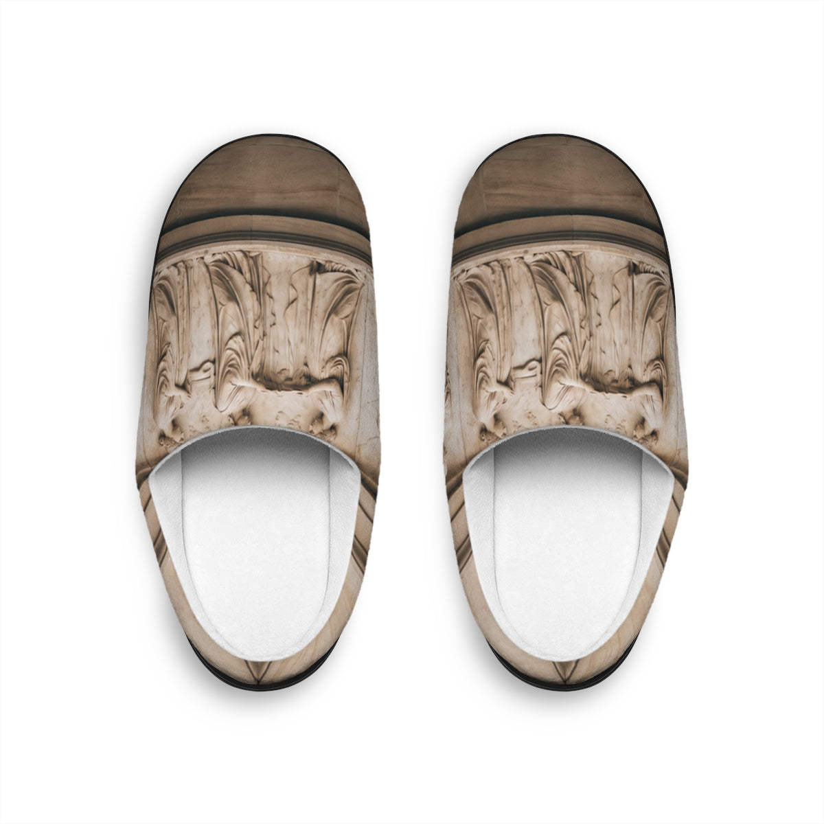 Women's Slippers - Classical Stone Frieze | Echovira Gallery