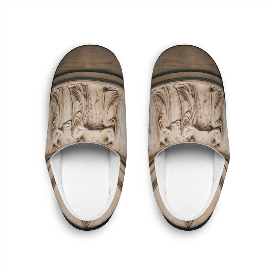 Women's Slippers - Classical Stone Frieze