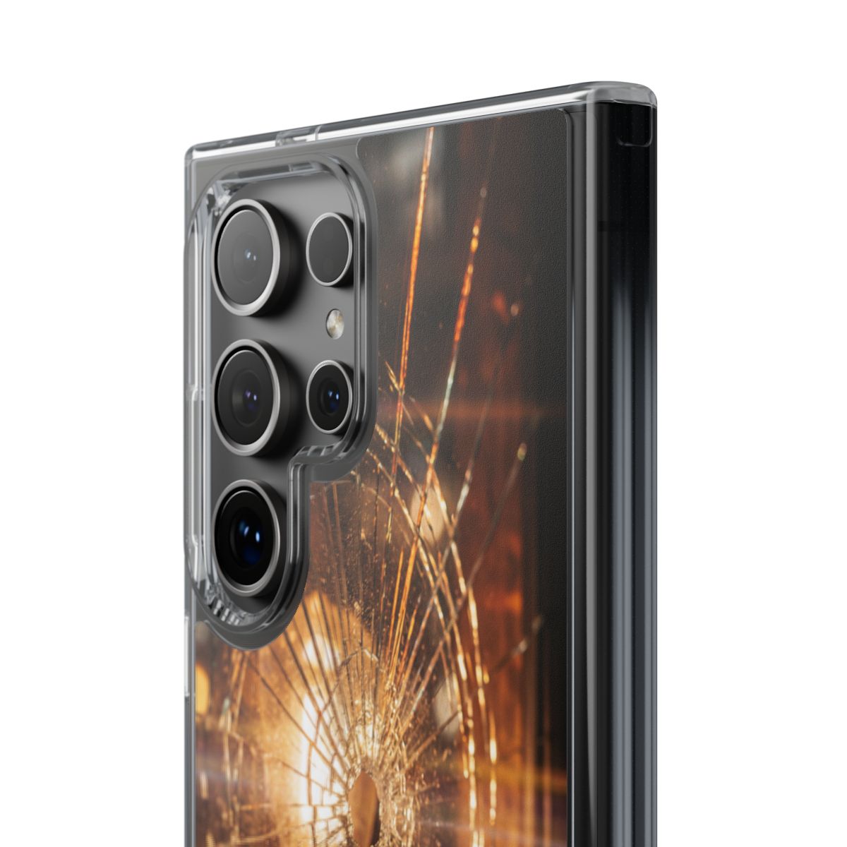 Clear Impact-Resistant Case - Fractured Glow