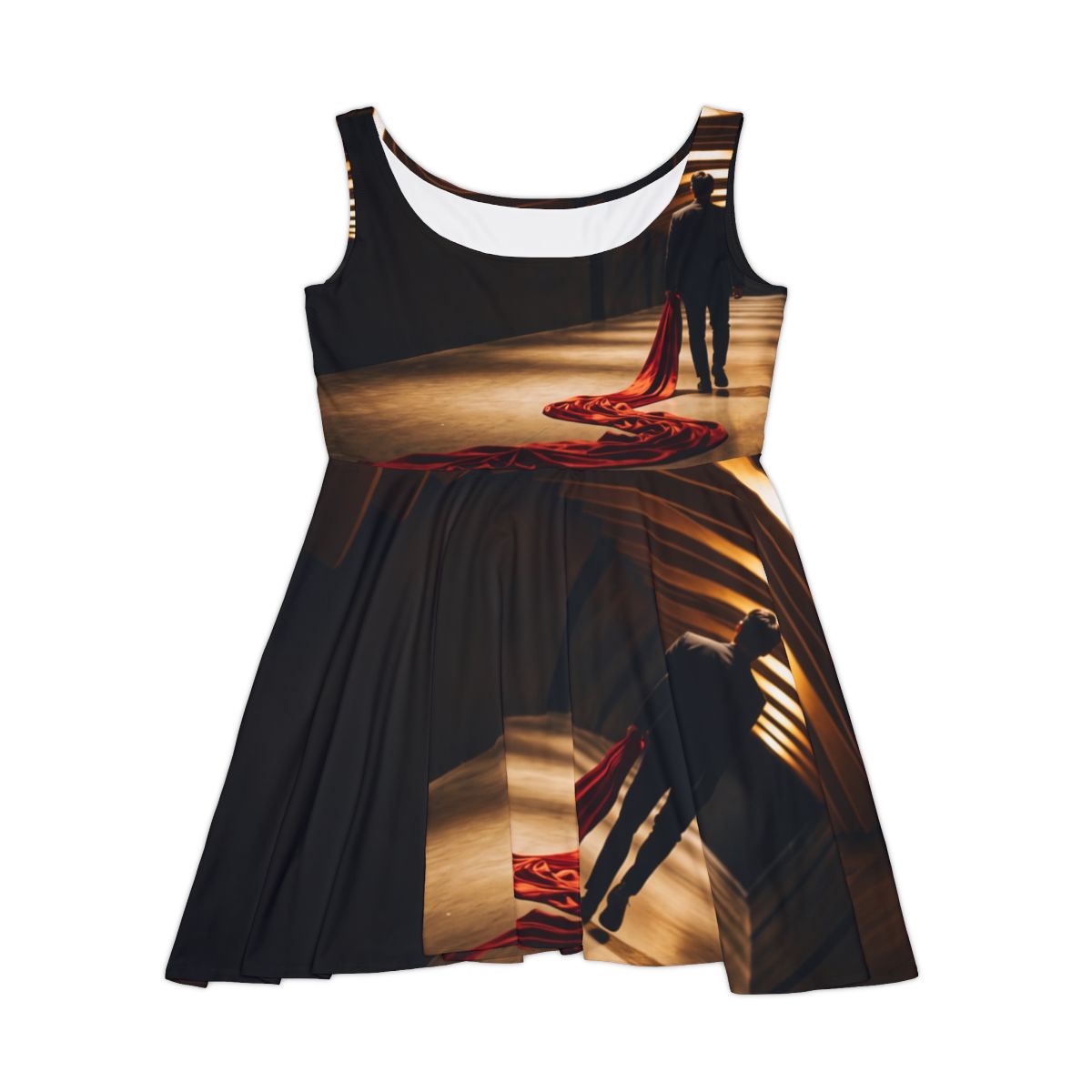 Crimson Corridor Art Women's Skater Dress