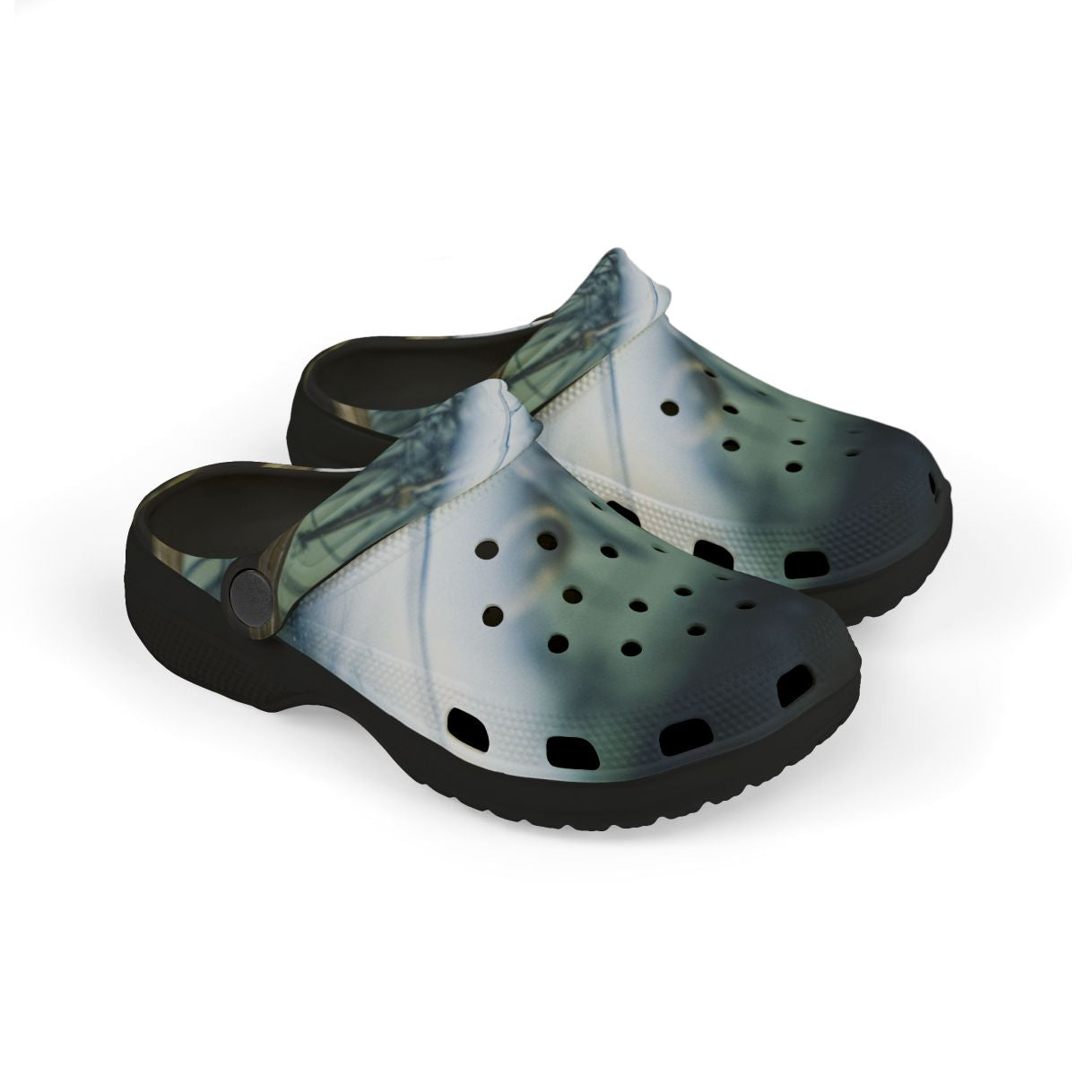 Kids' Foam Clogs with Vintage Compass Art
