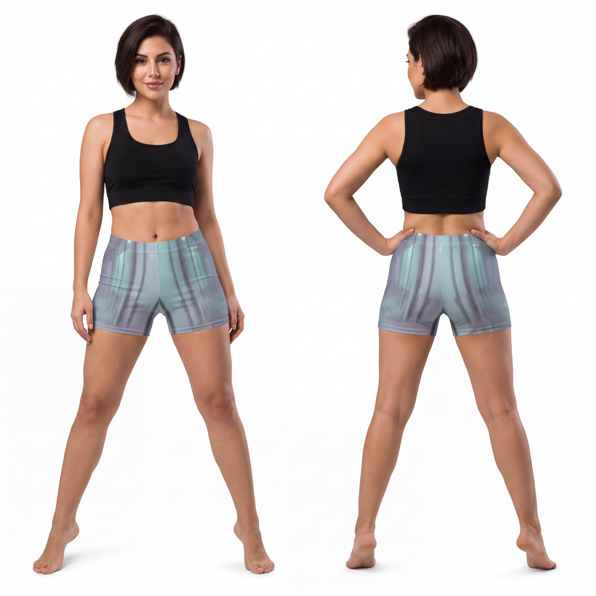 Women's Shorts - Liminal Corridor Fog Art Print | Echovira...