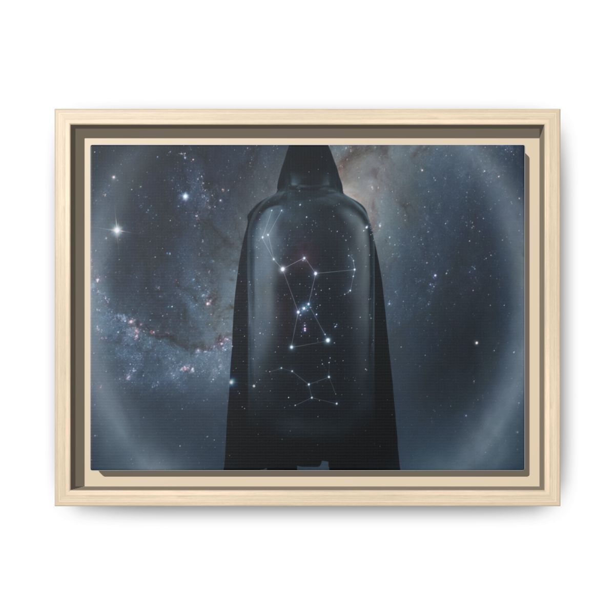 Framed Matte Canvas - Cosmic Sentinel — Natural / 1.25" (10×8, 12×9, 14×11, 16×12, 20×10, 18×12, 20×16, 24×16, 24×18, 36×12, 24×20, 32×16, 30×20, 30×24, 32×24, 48×16, 36×24, 48×24, 40×30, 60×20, 48×32, 60×30 & 60×40)