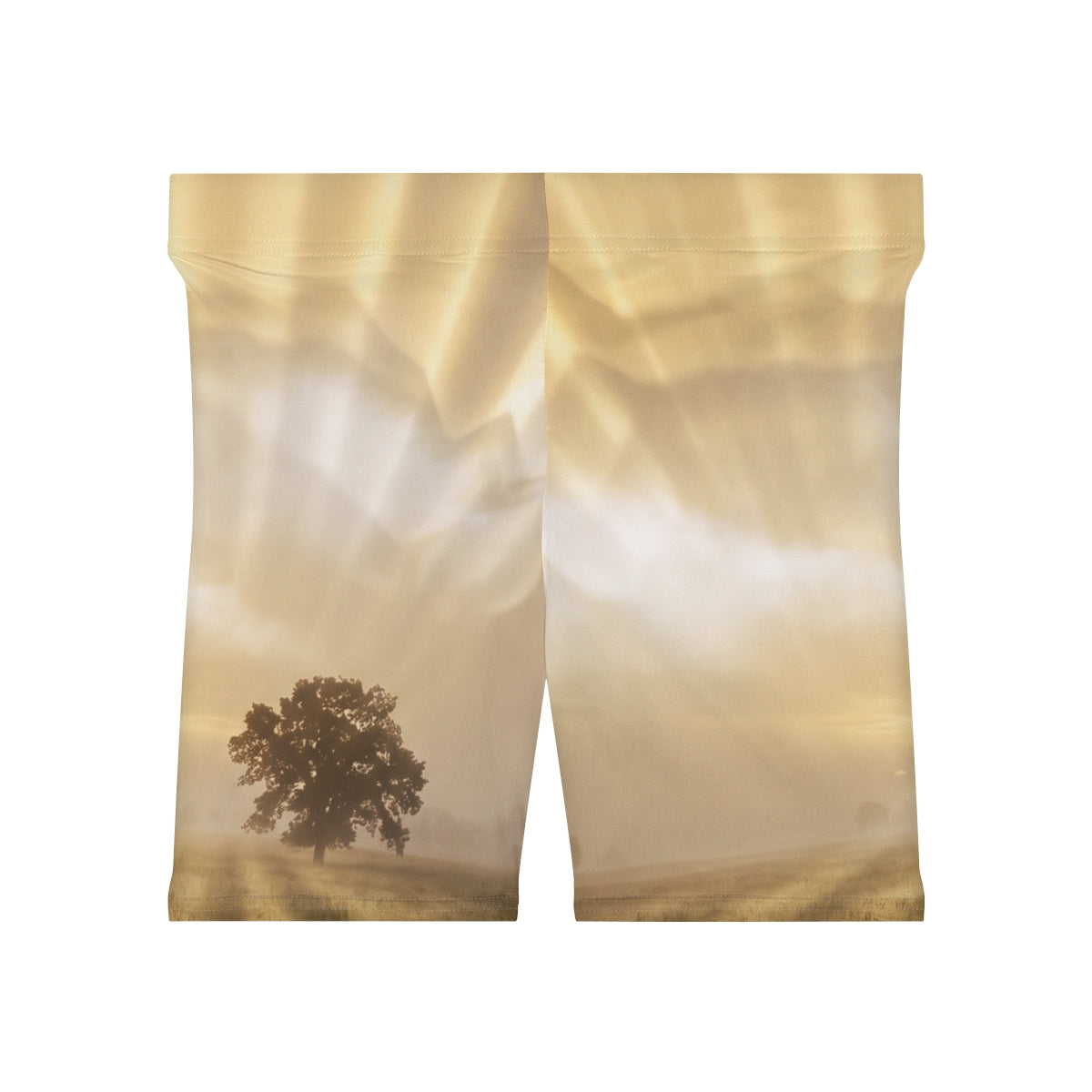 Golden Dawn Lone Tree Women's Biker Shorts
