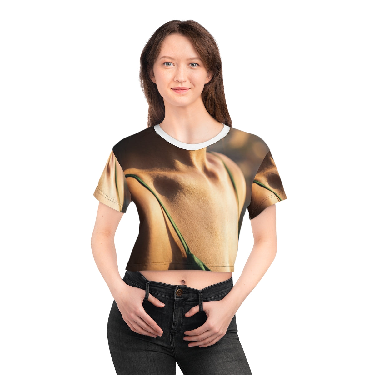 Crop Tee - Emerald Sunburst
