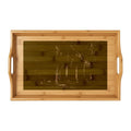 Bamboo Serving Tray - Temple Silhouette | Echovira Gallery