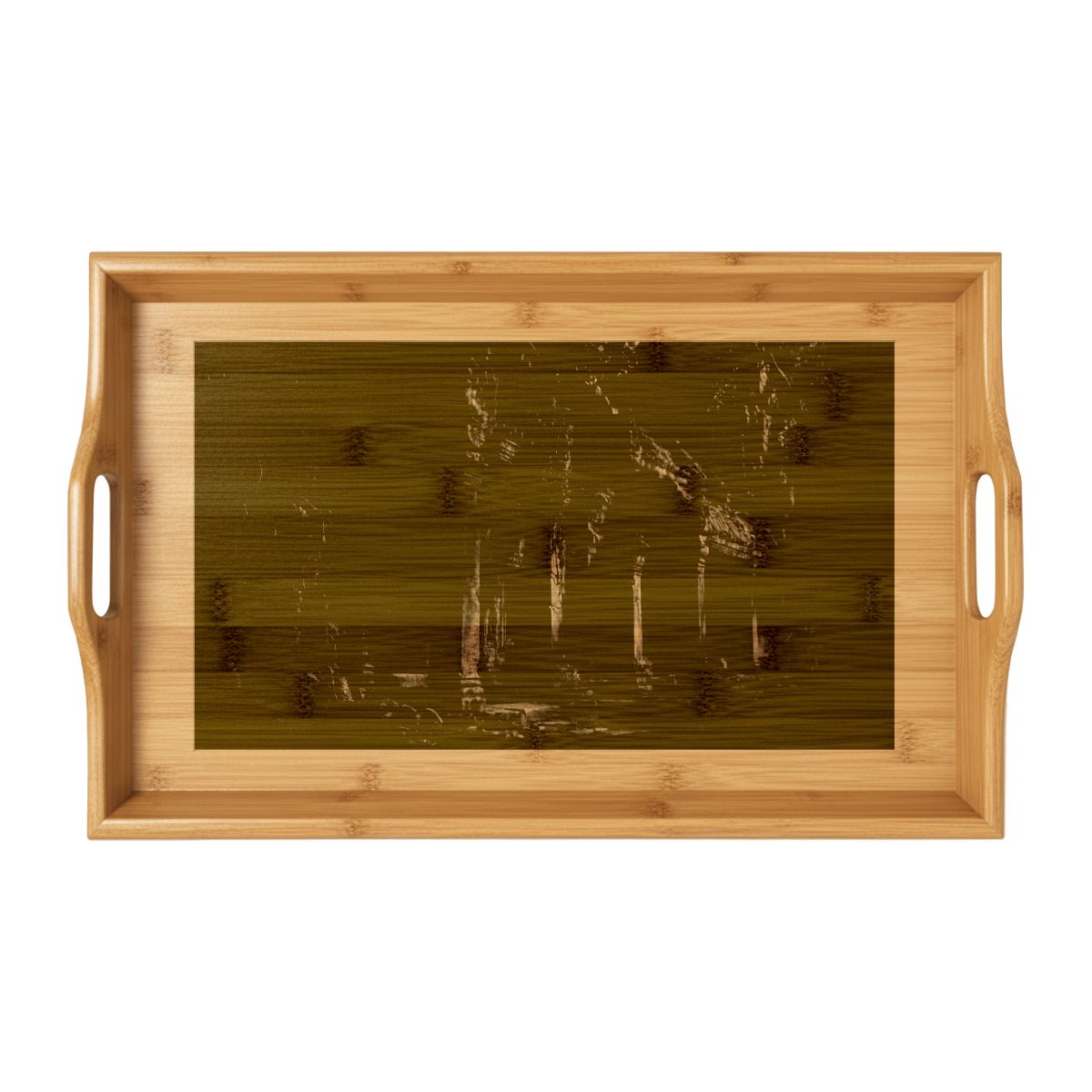 Bamboo Serving Tray - Temple Silhouette | Echovira Gallery