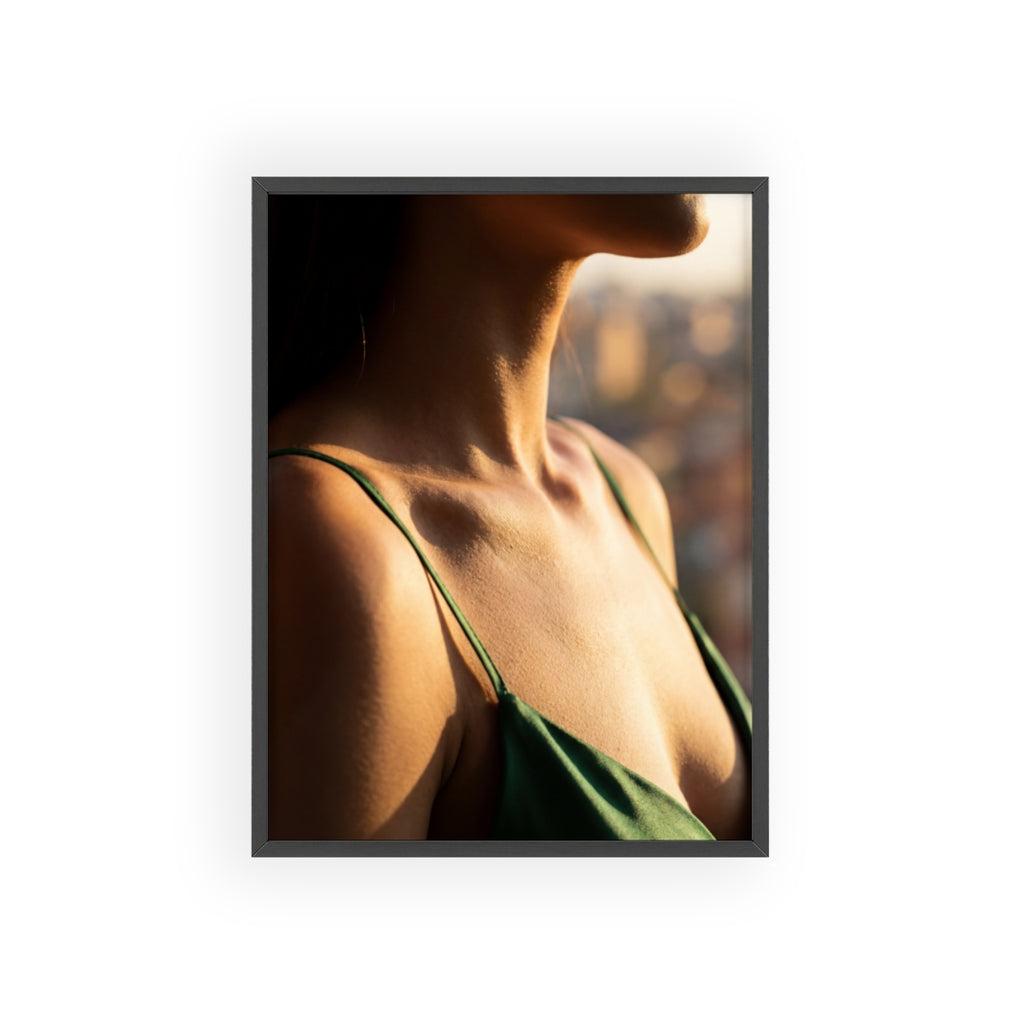 Poster with Wooden Frame - Sunlit Portrait