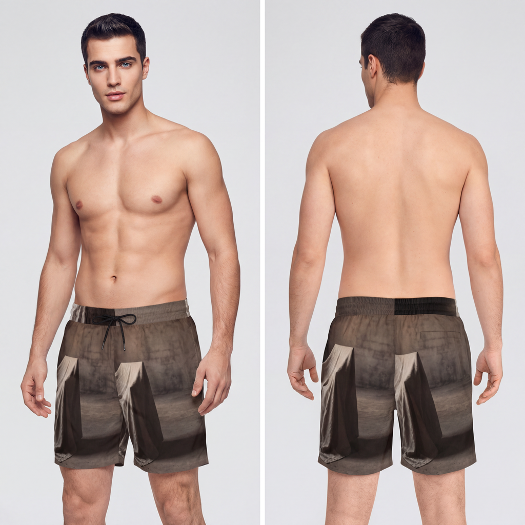 Men's Mid-Length Swim Shorts - Brutalist