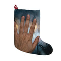Rainy City Window Art Christmas Stocking