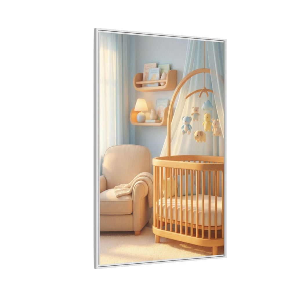 Matte Canvas, Framed - Dreamy Serene Nursery Art — White / 1.25" (8×10, 9×12, 11×14, 12×16, 10×20, 12×18, 16×20, 16×24, 18×24, 12×36, 20×24, 16×32, 20×30, 24×30, 24×32, 16×48, 24×36, 24×48, 30×40, 20×60, 32×48, 30×60 & 40×60)