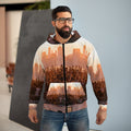 Men's Zip Hoodie - City Lights Festival | Echovira Gallery
