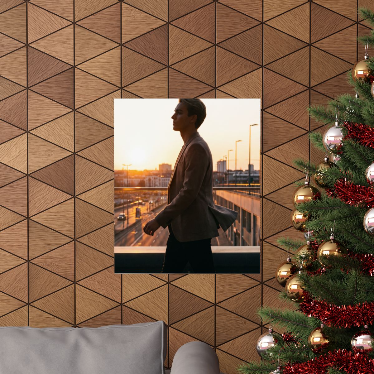Matte Vertical Poster - Golden Hour Walk (8×10 & 36×54) |...