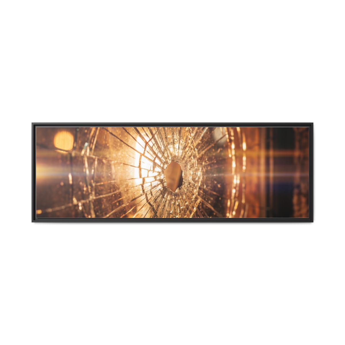 Framed Matte Canvas - Amber Glow — Black / 1.25"
