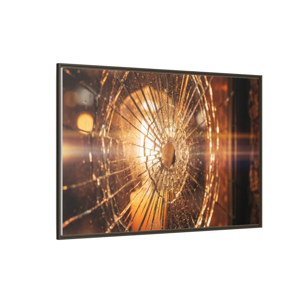 Framed Matte Canvas - Shattered Glass