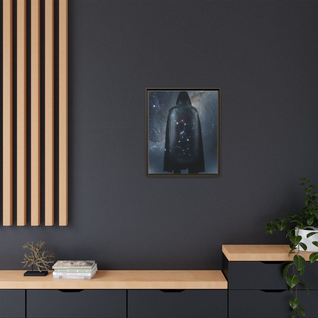 Framed Matte Canvas - Cosmic Sentinel — Espresso / 1.25"......