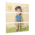 Acrylic Prints Triptych - Little Adventurer — Landscape |...