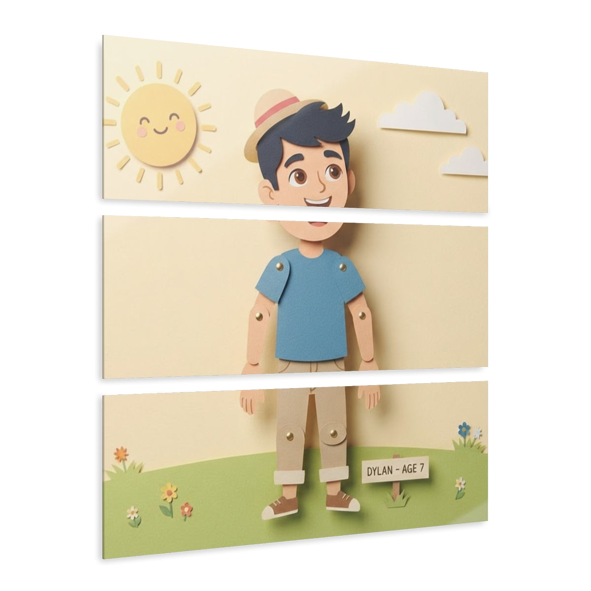 Acrylic Prints Triptych - Little Adventurer — Landscape |...