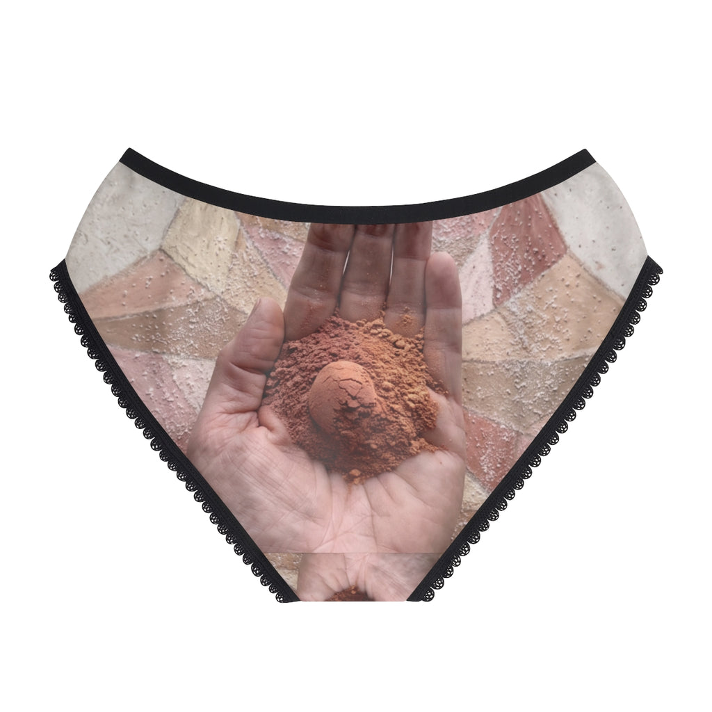 Women's Briefs with Terracotta Pigment Art