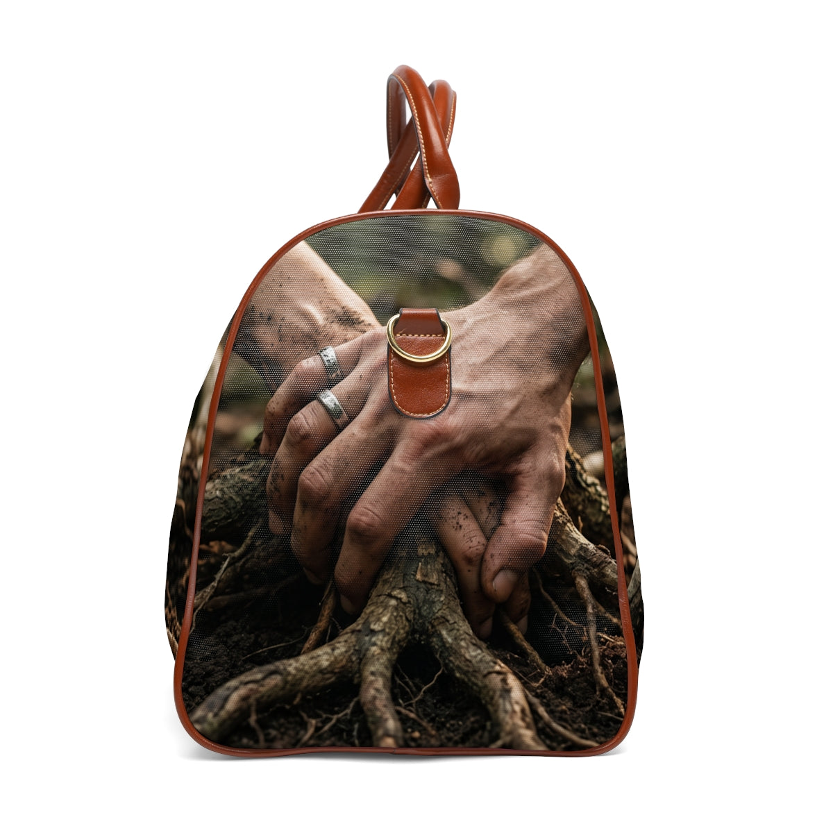 Waterproof Travel Bag with Forest Root Art
