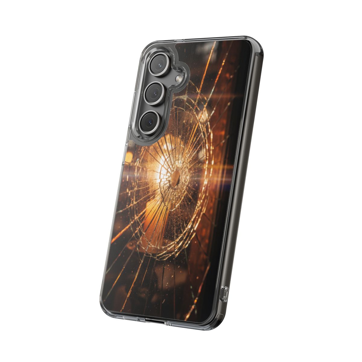 Clear Impact-Resistant Case - Fractured Glow