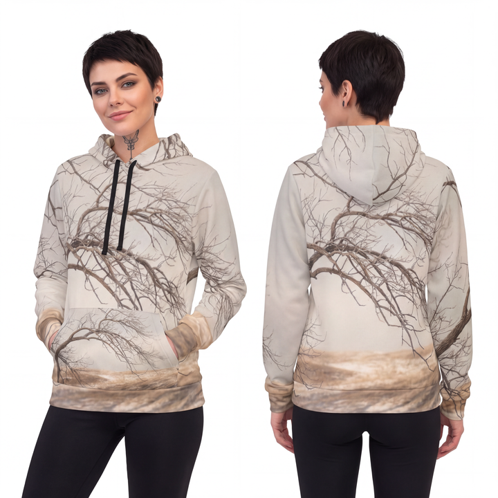 Athletic Hoodie - Winter Branch Solitude Landscape