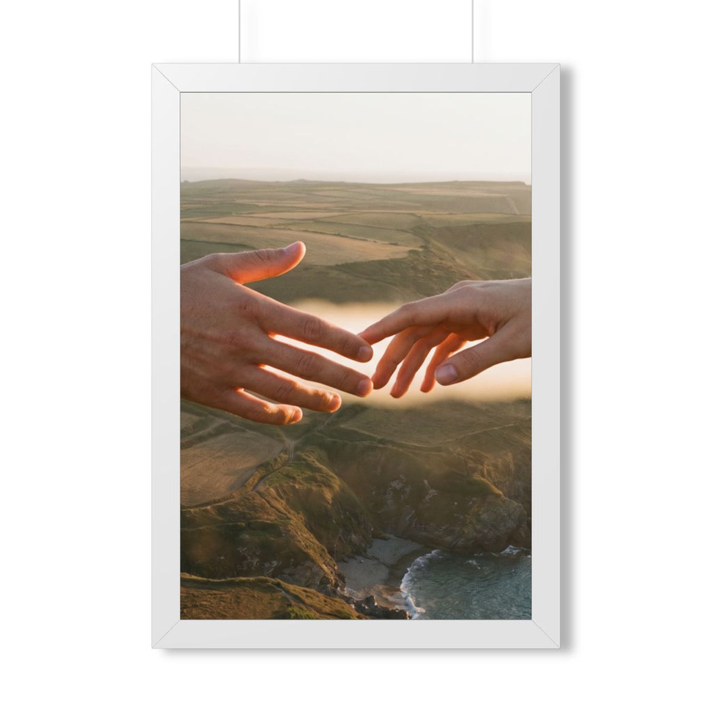 Framed Vertical Poster - The Infinite Touch | Ethereal... |...