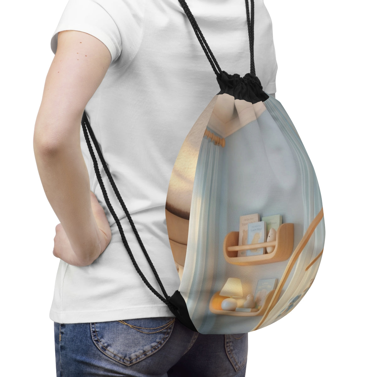 Serene Journey Drawstring Bag - Gym Ready