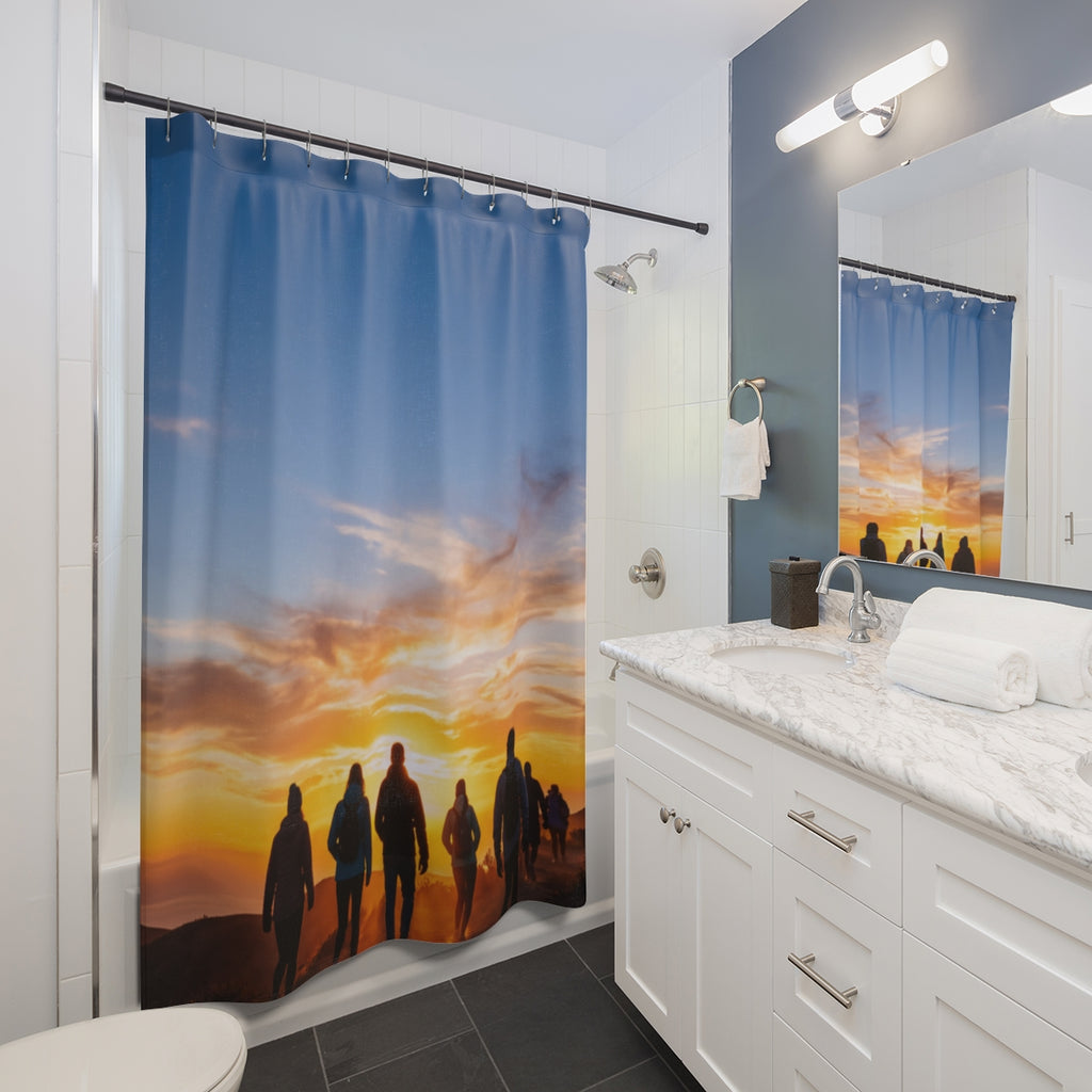 Shower Curtain - Golden Hiker Dawn