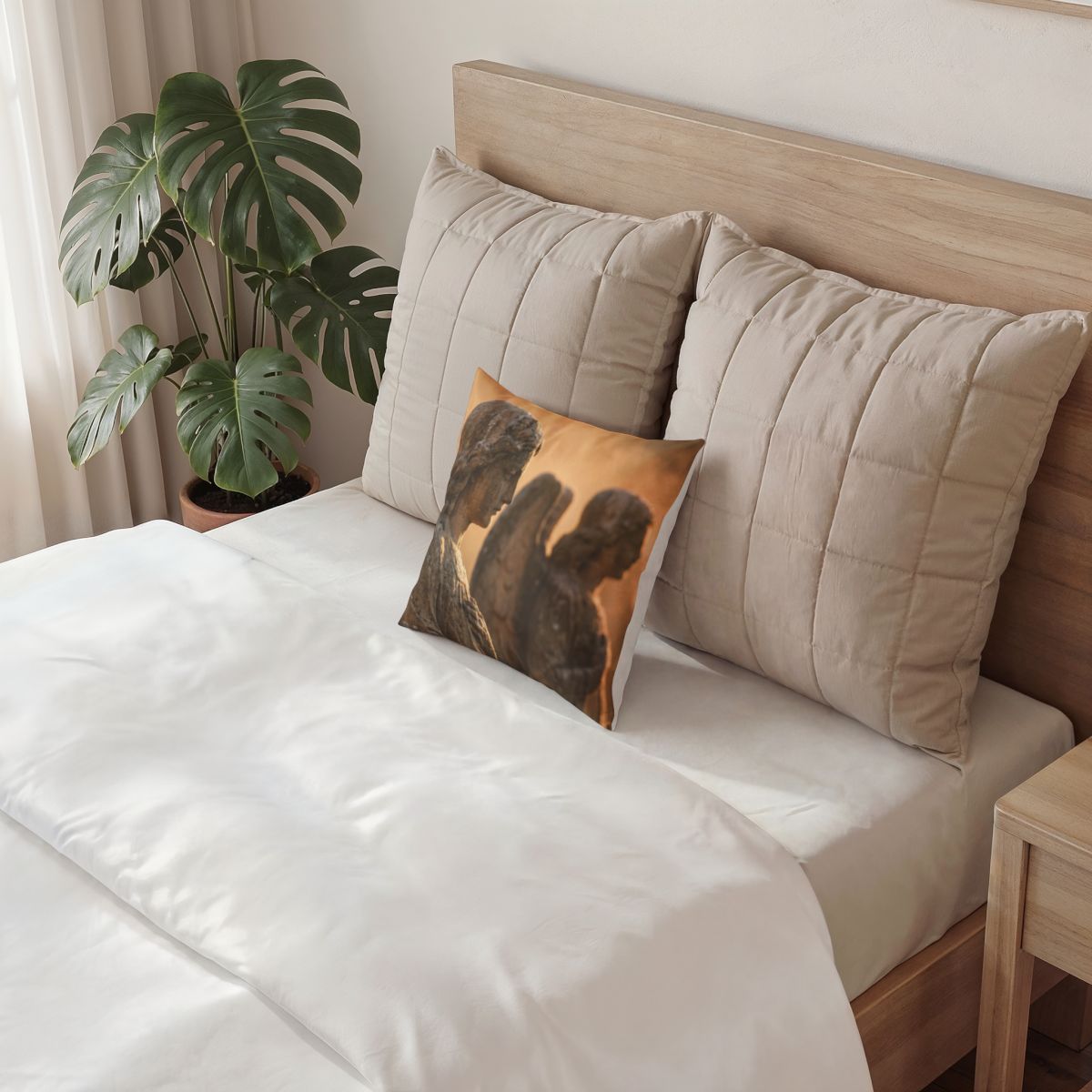 Poly Velvet Pillow - Twilight Angels | Echovira Gallery
