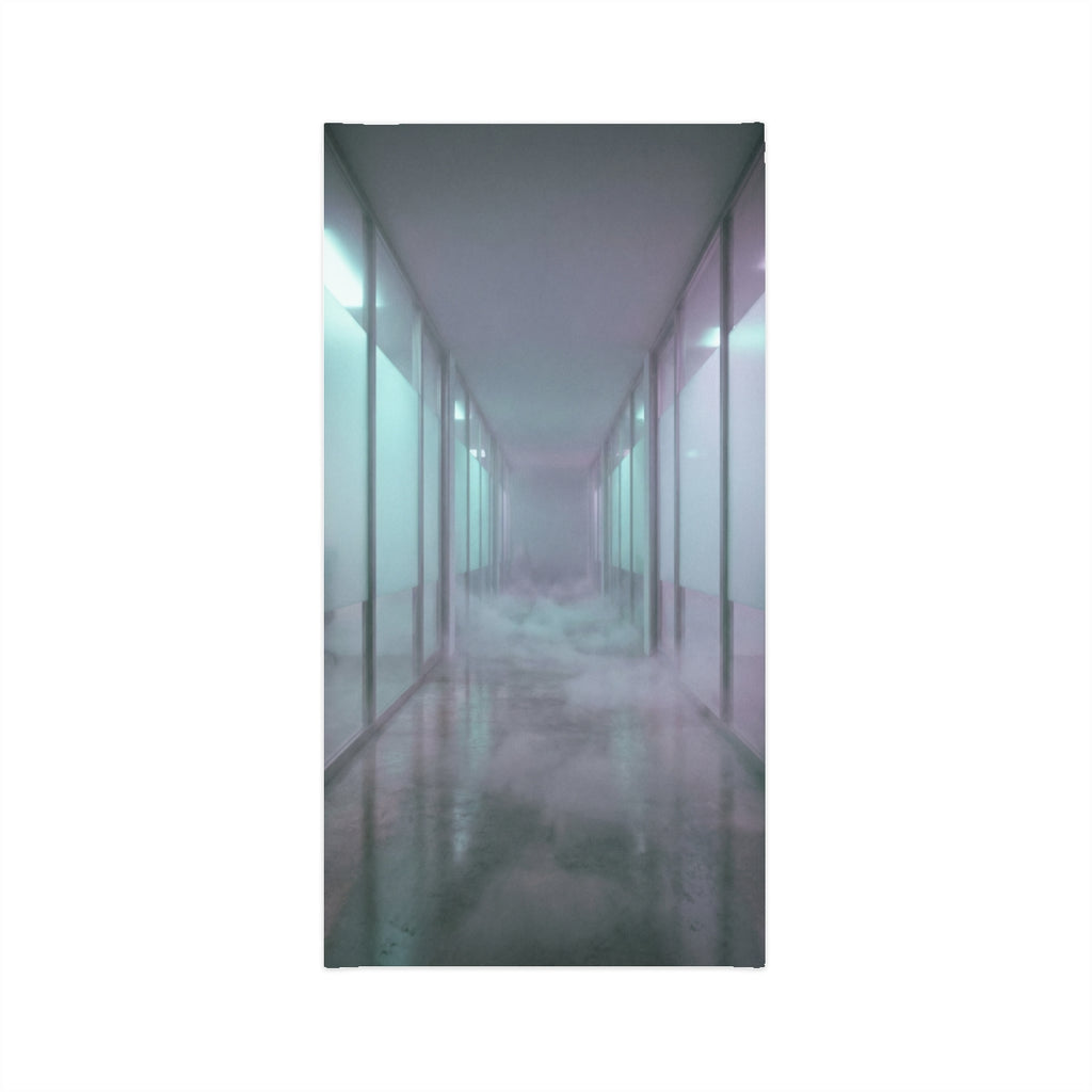 Lightweight Neck Gaiter - Liminal Corridor Fog Art Print |...