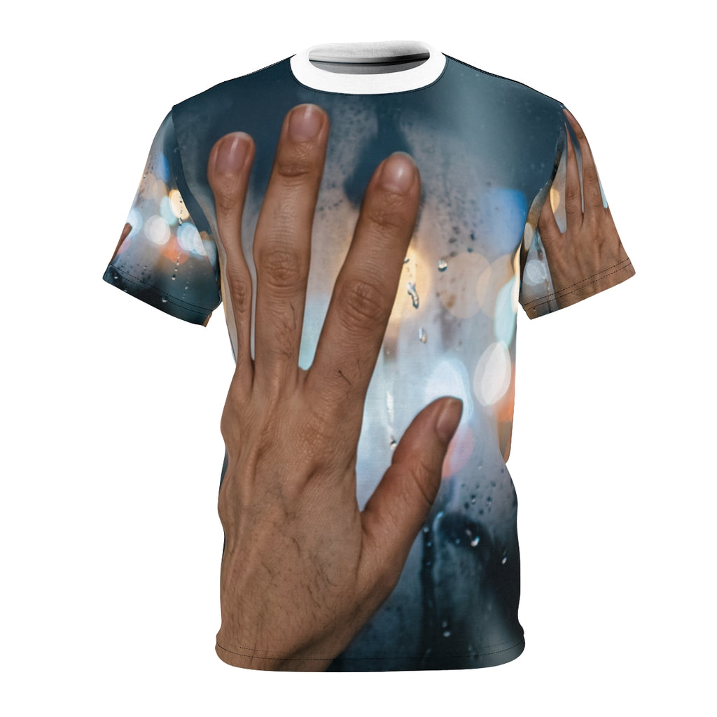 Men's Cut and Sew Tee Rainy City Window Art