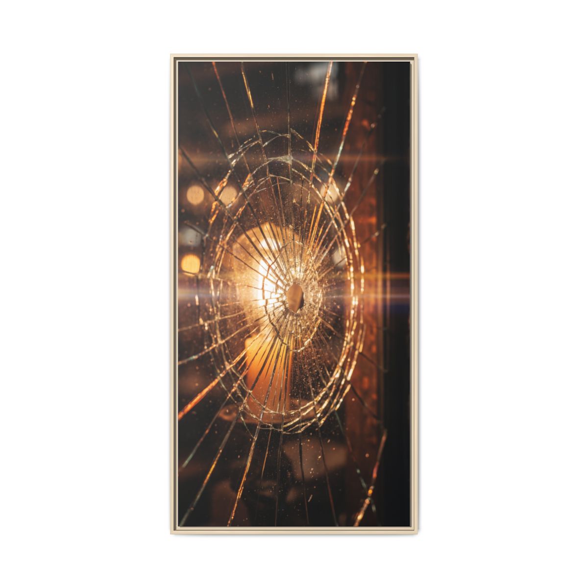 Framed Matte Canvas - Shattered Glass