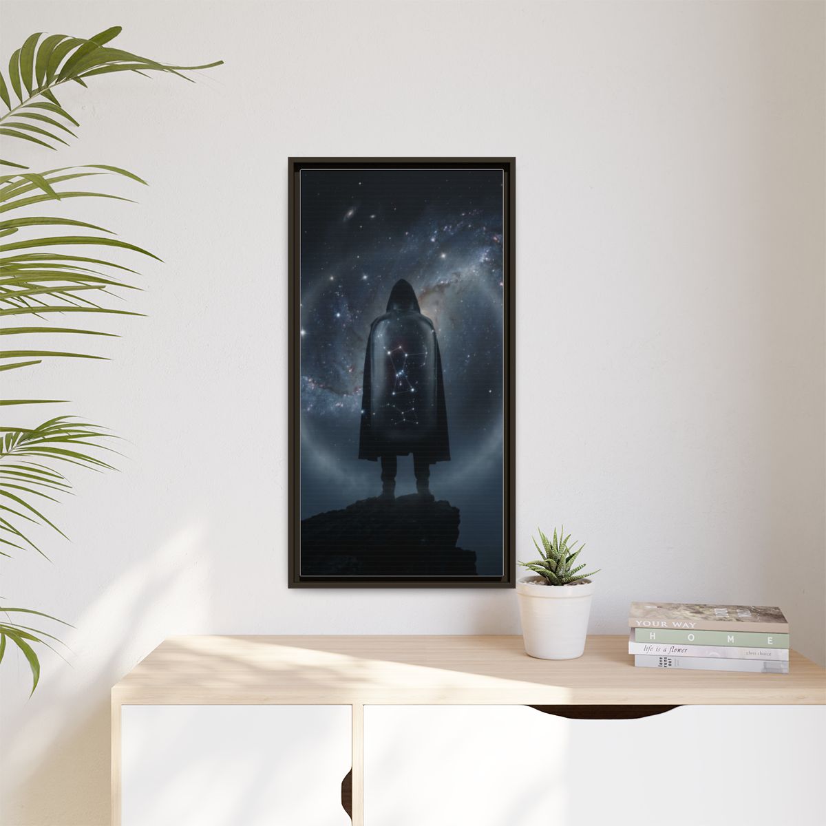 Matte Canvas, Framed - Cosmic Sentinel Orion Constellation...