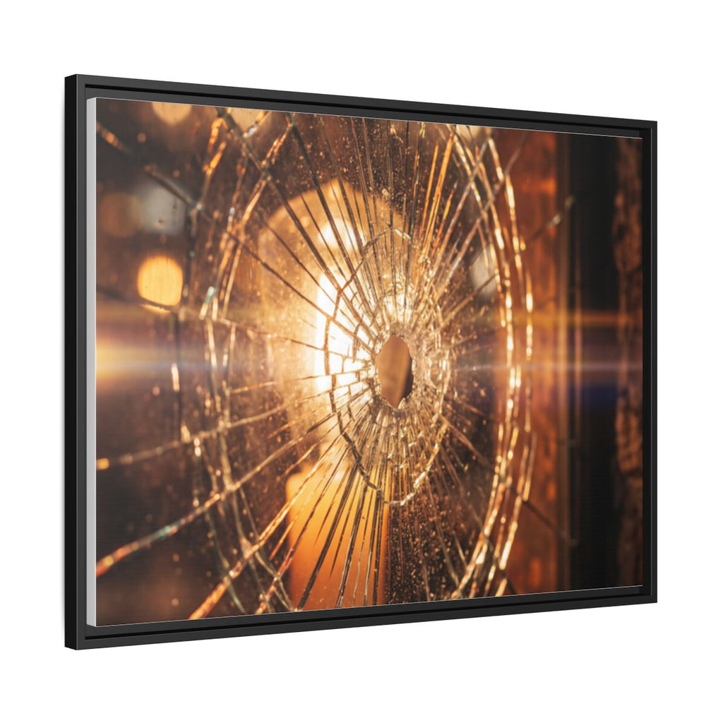 Framed Matte Canvas - Amber Glow — Black / 1.25"