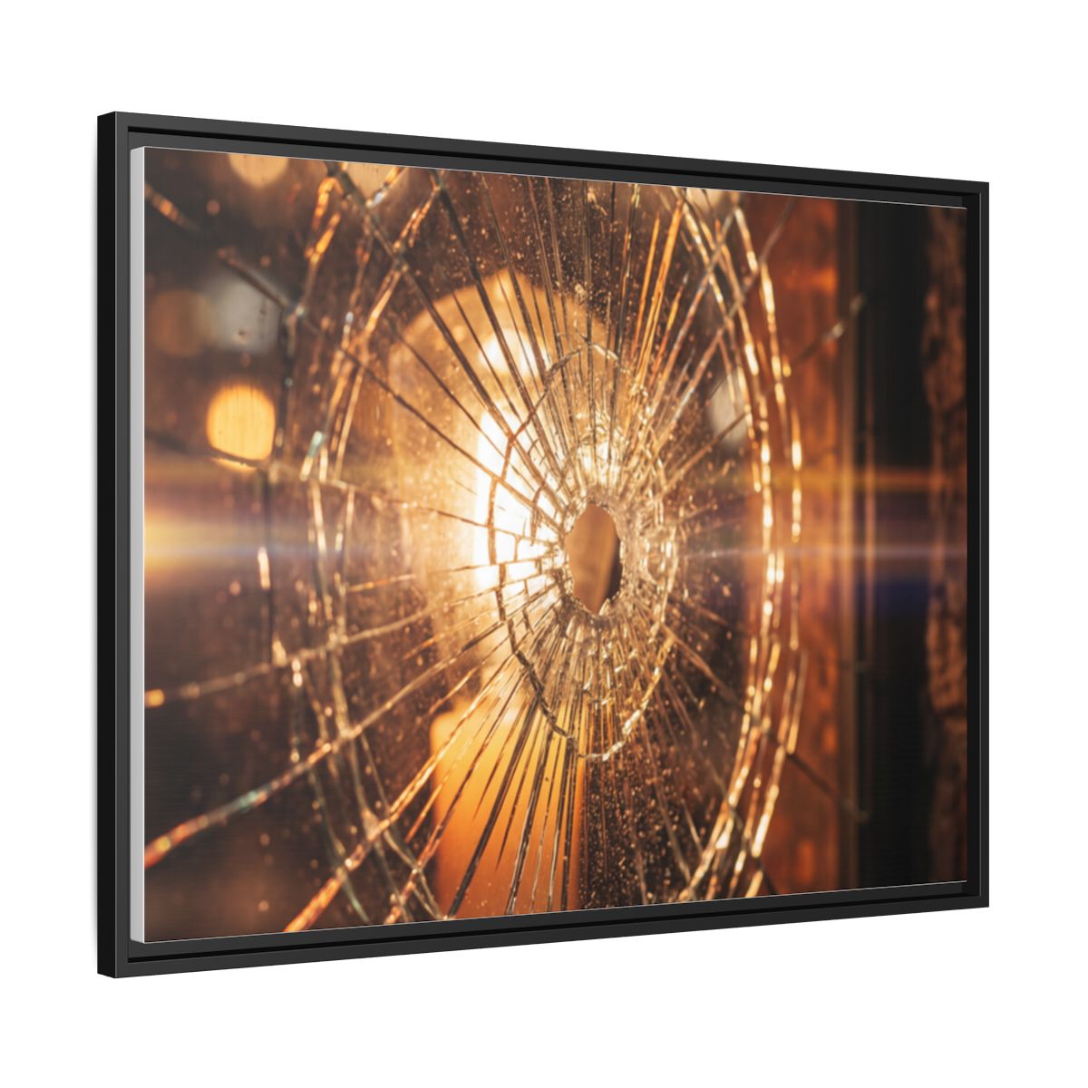 Framed Matte Canvas - Amber Glow — Black / 1.25"